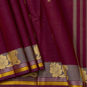 Maroon Chettinad Cotton Saree PV SK CC 230