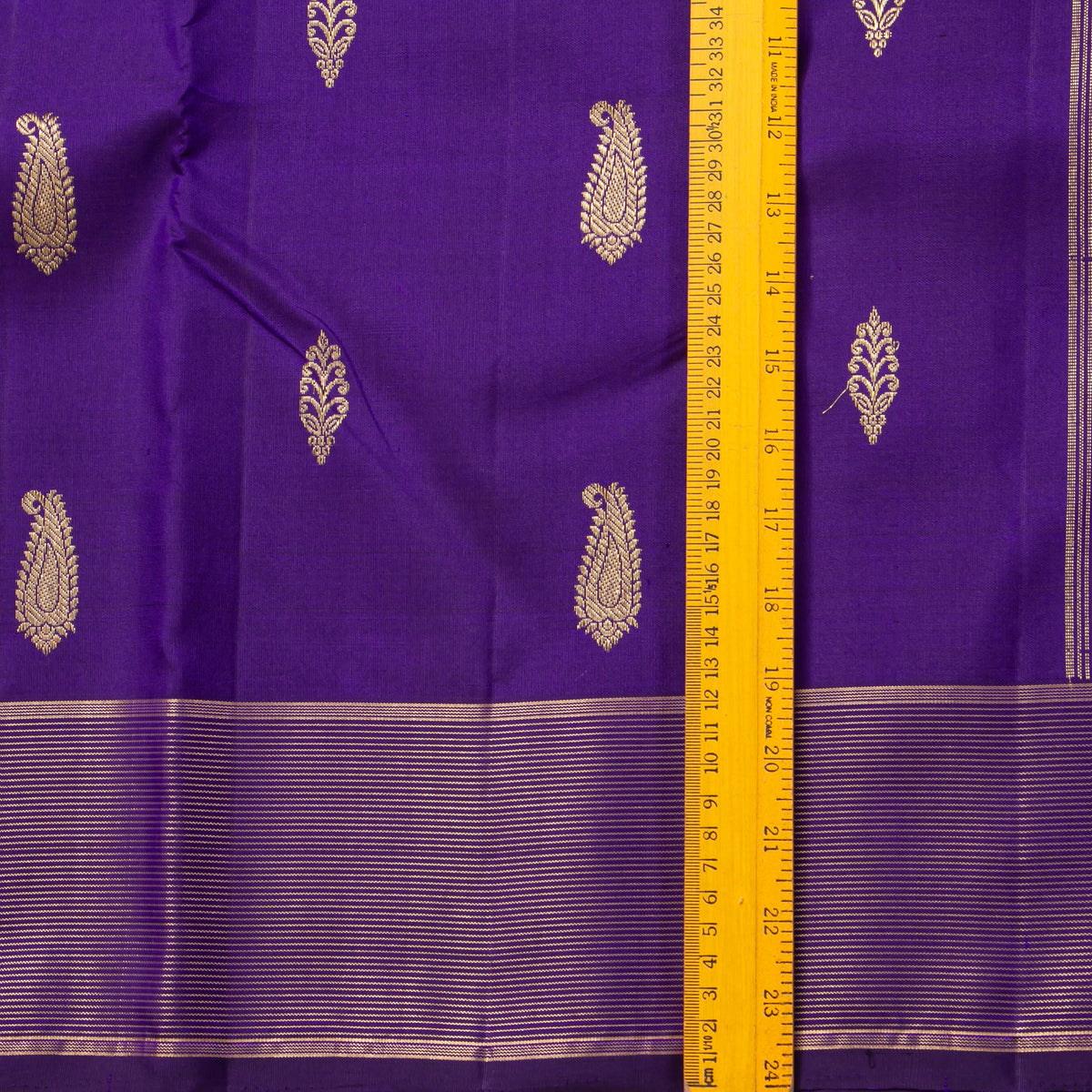 Violet Kanchipuram Silk Saree For Bridal Wear PV NYC 1997