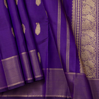Violet Kanchipuram Silk Saree For Bridal Wear PV NYC 1997