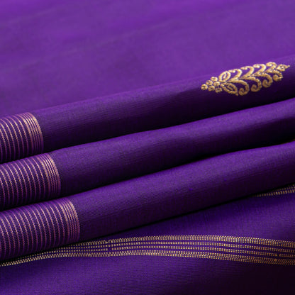 Violet Kanchipuram Silk Saree For Bridal Wear PV NYC 1997