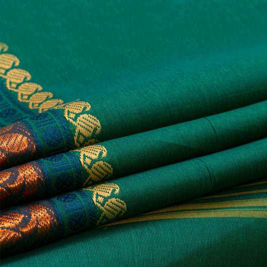 Green Chettinad Cotton Saree PV SK CC 223