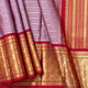 Mauve And Red Kanchipuram Silk Saree For Bridal Wear PV NYC 1966
