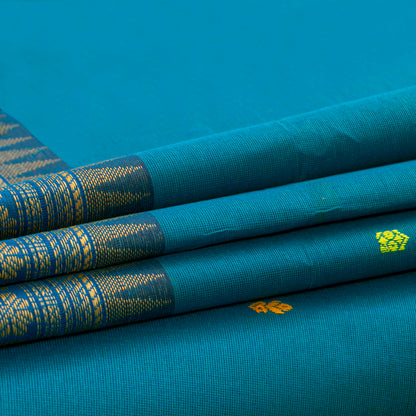 Blue Chettinad Cotton Saree PV SK CC 219