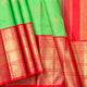 Green And Red Kanchipuram Silk Saree For Wedding Wear PV NYC 1943