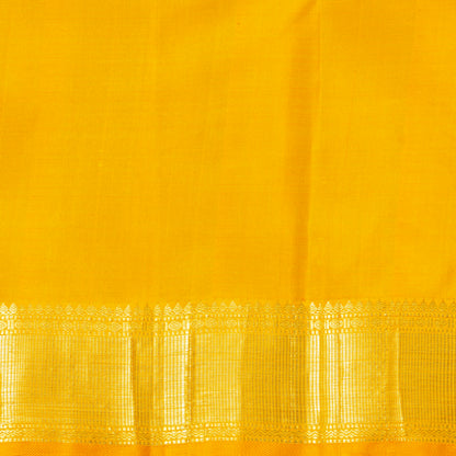 Sea Green And Yellow Kanchipuram Silk Saree For Bridal Wear PV NYC 2007