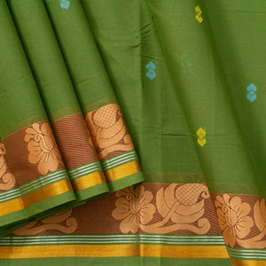 Green Chettinad Cotton Saree PV SK CC 227