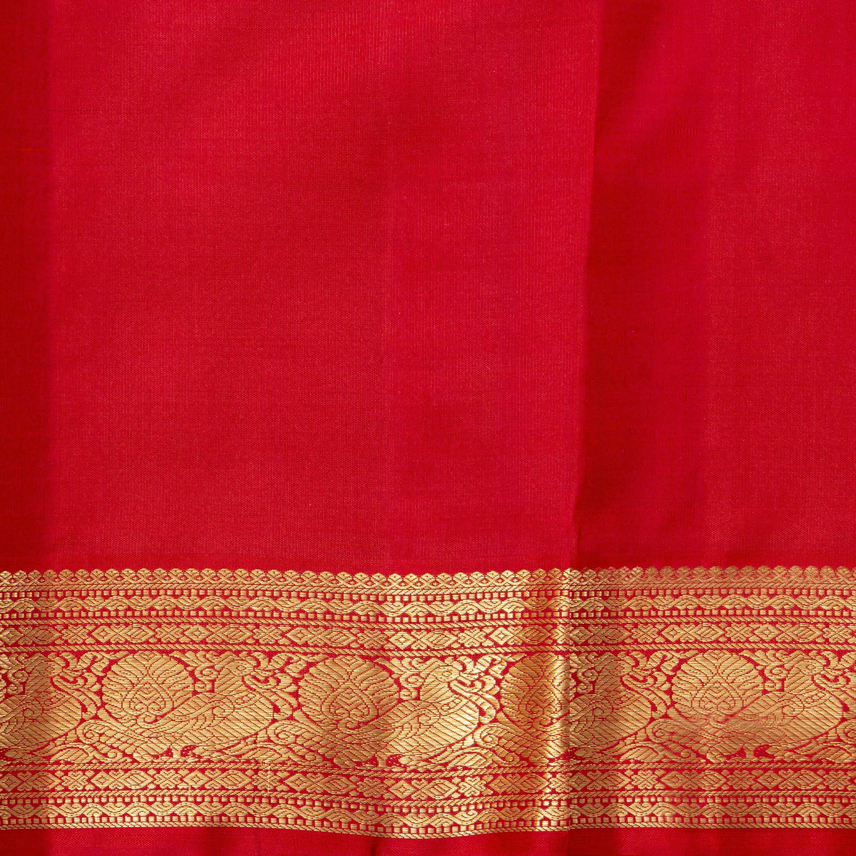 Red Kanchipuram Silk Saree For Festive Wear PV NYC 1984