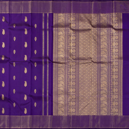 Violet Kanchipuram Silk Saree For Bridal Wear PV NYC 1997