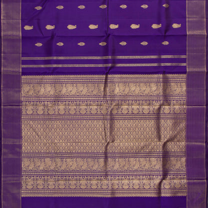 Violet Kanchipuram Silk Saree For Bridal Wear PV NYC 1997