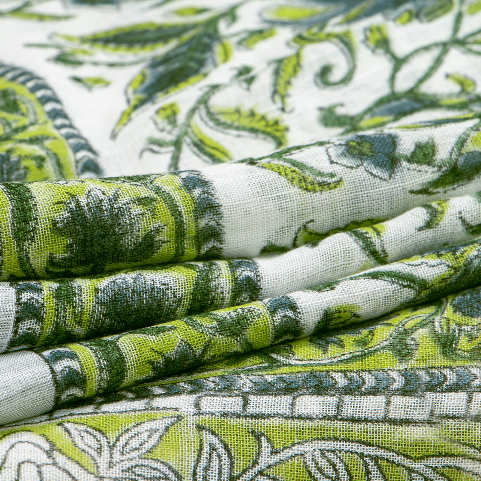White Linen Saree With Silver Zari Border PL 2095 - Linen Sari - Panjavarnam PL 2095
