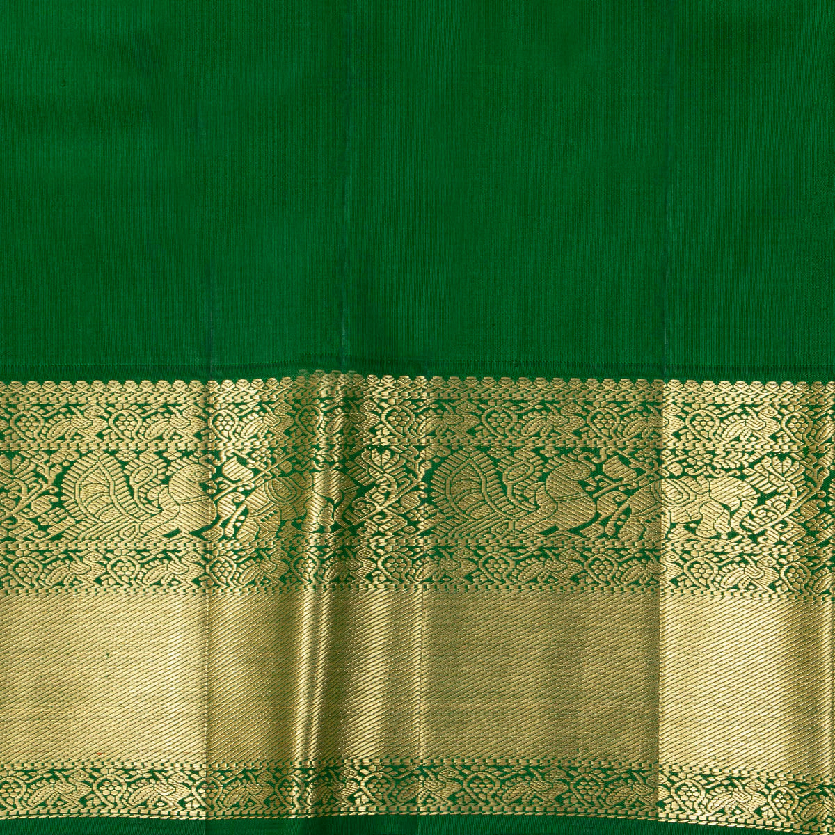 Yellow And Green Kanchipuram Silk Saree For Bridal Wear PV NYC 1939