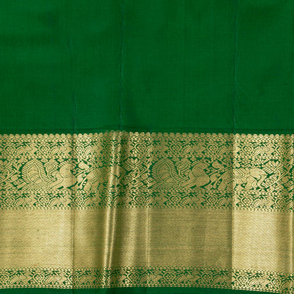 Yellow And Green Kanchipuram Silk Saree For Bridal Wear PV NYC 1939