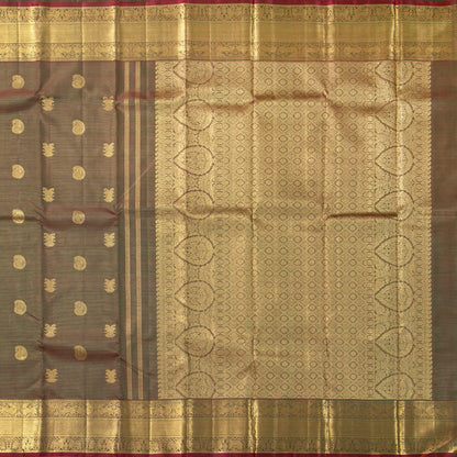Manthulir Green Kanchipuram Silk Saree For Bridal Wear PV NYC 1972