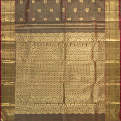Manthulir Green Kanchipuram Silk Saree For Bridal Wear PV NYC 1972