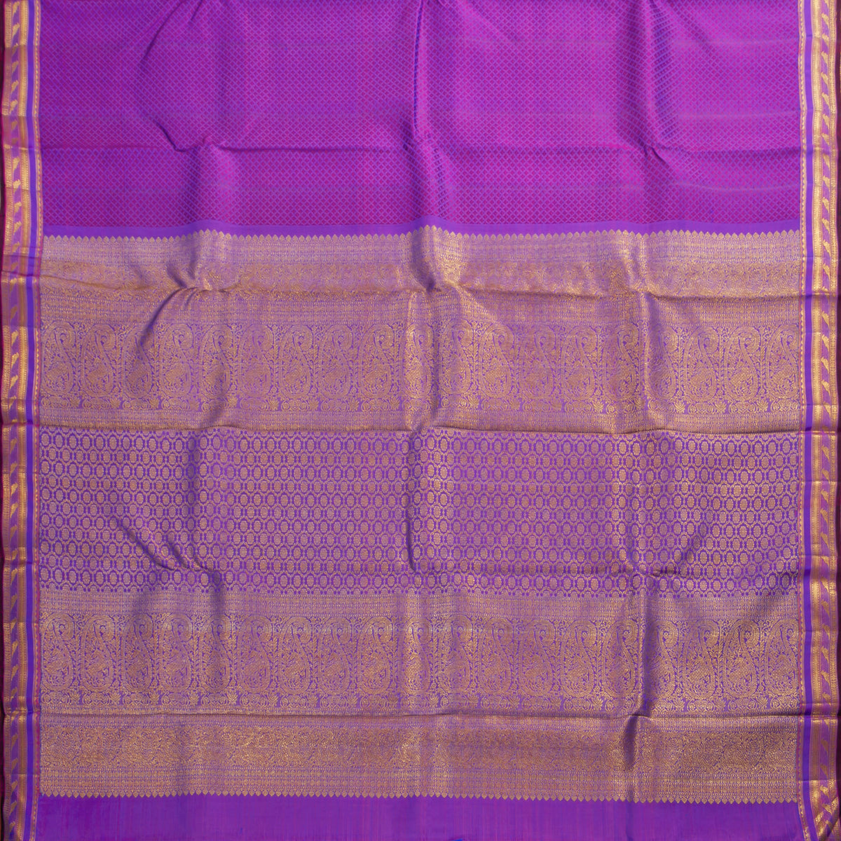 Purple Kanchipuram Silk Saree For Festive Wear PV NYC 2004