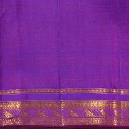 Purple Kanchipuram Silk Saree For Festive Wear PV NYC 2004