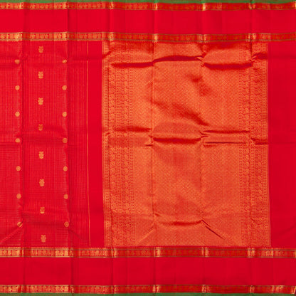 Red Kanchipuram Silk Saree For Bridal Wear PV NYC 2048