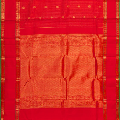 Red Kanchipuram Silk Saree For Bridal Wear PV NYC 2048