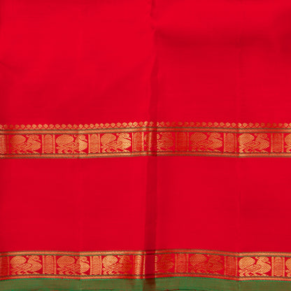 Red Kanchipuram Silk Saree For Bridal Wear PV NYC 2048
