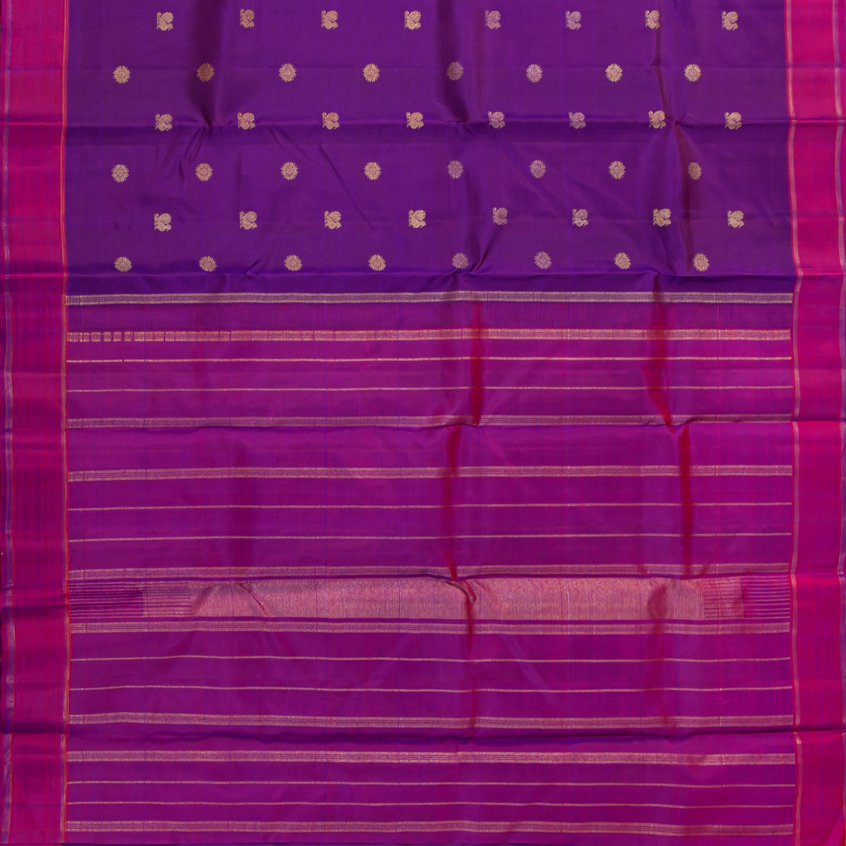 Magenta And Pink Kanchipuram Silk Saree For Festive Wear PV NYC 2003