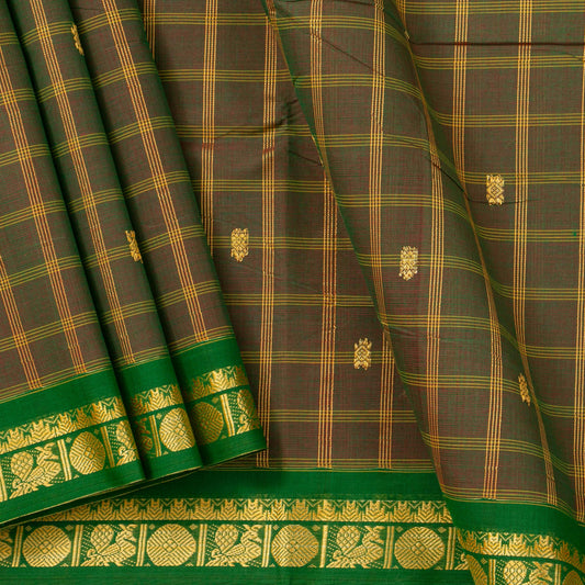 Green Chettinad Cotton Saree PV SK CC 266