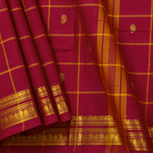 Red Chettinad Cotton Saree PV SK CC 249