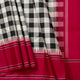 Black And White Checks No Zari Kanchipuram Silk Saree For Festive Wear PV NYC 2071