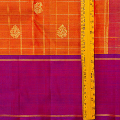 Orange And Magenta Kanchipuram Silk Saree For Festive Wear PV NYC 2066