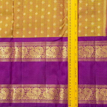 Mustard And Magenta Kanchipuram Silk Saree For Festive Wear PV NYC 1981