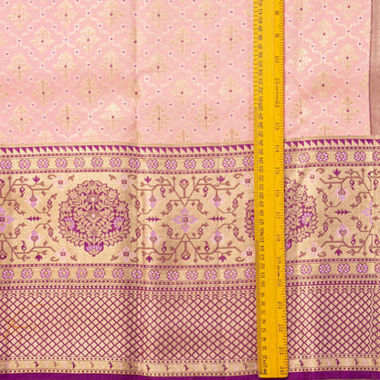 Pink And Magenta Kanchipuram Silk Saree For Festive Wear PV NYC 1986