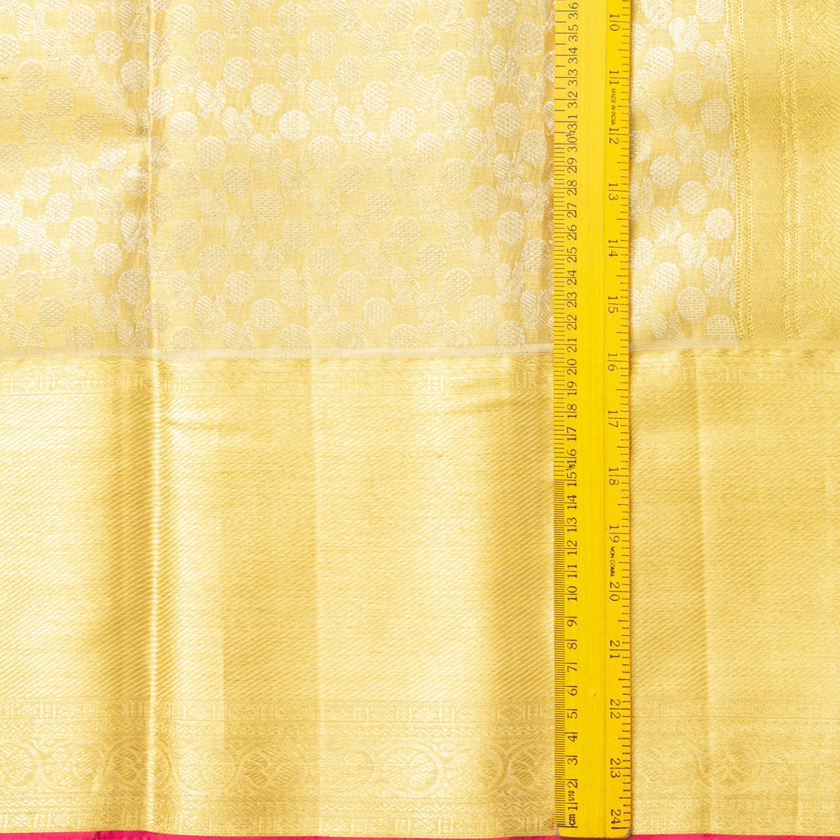 Gold Tissue Kanchipuram Tissue Silk Saree For Bridal Wear PV NYC 1945