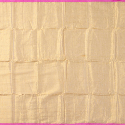 Golden Beige Tissue Linen Saree For Party Wear PL 2097