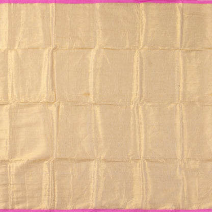 Golden Beige Tissue Linen Saree For Party Wear PL 2097