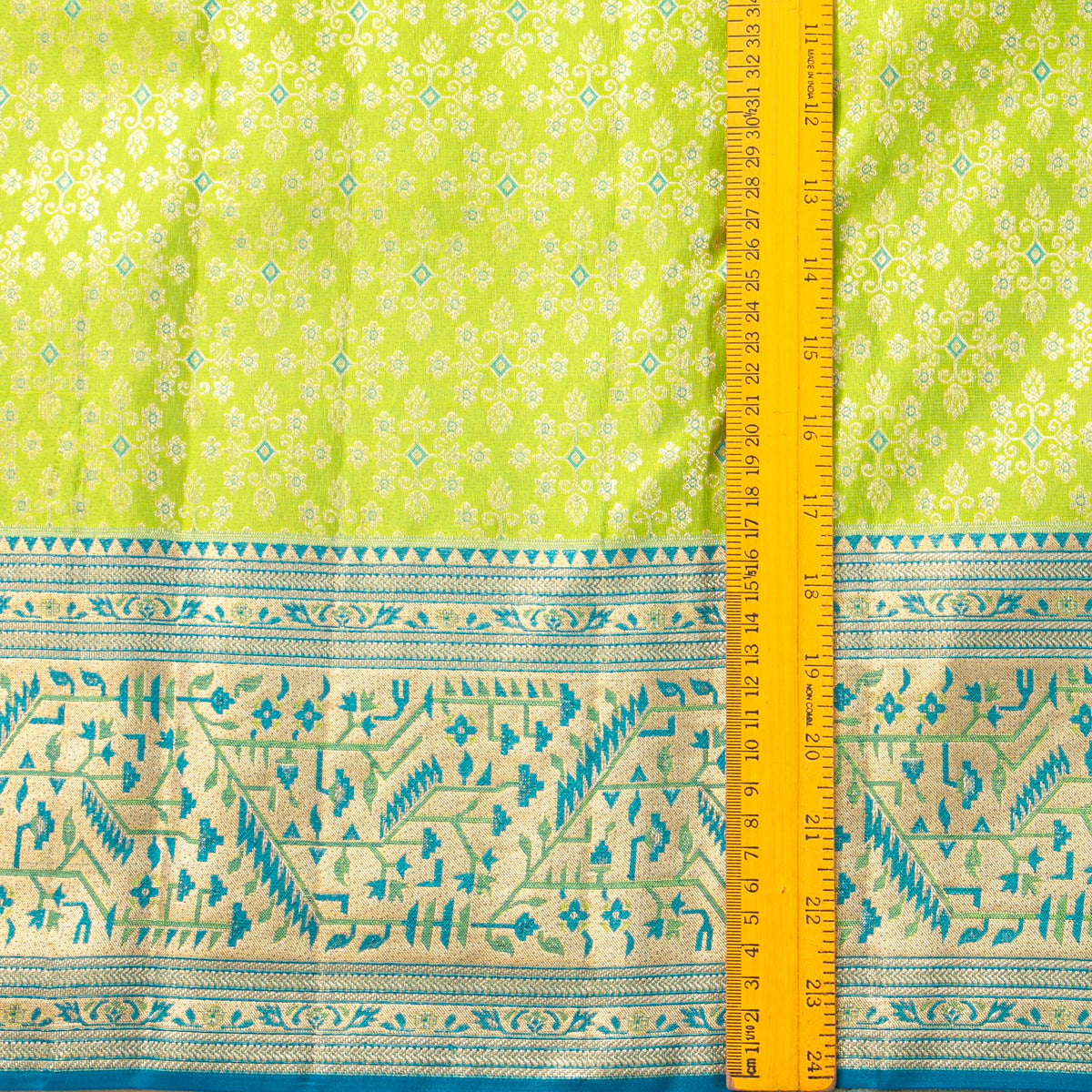 Green And Blue Kanchipuram Silk Saree For Wedding Wear PV NYC 2040