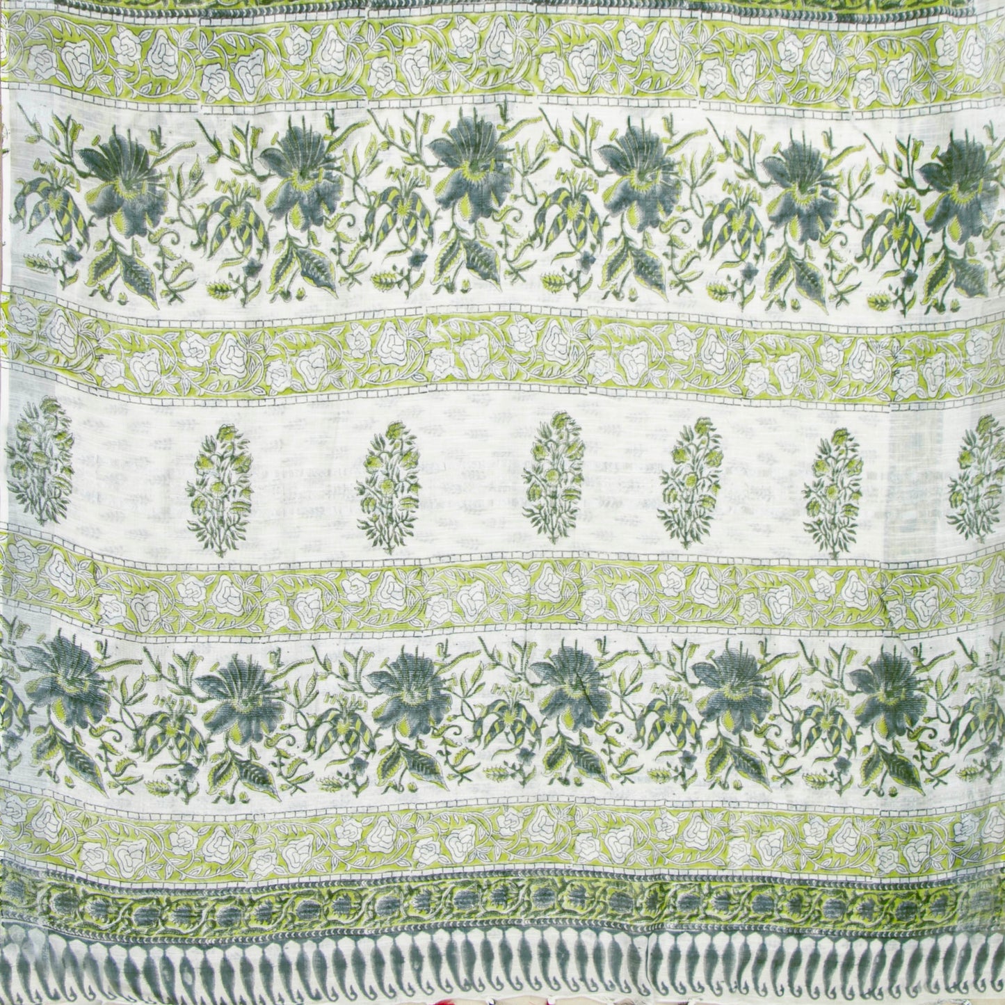 White Linen Saree With Silver Zari Border PL 2095 - Linen Sari - Panjavarnam PL 2095