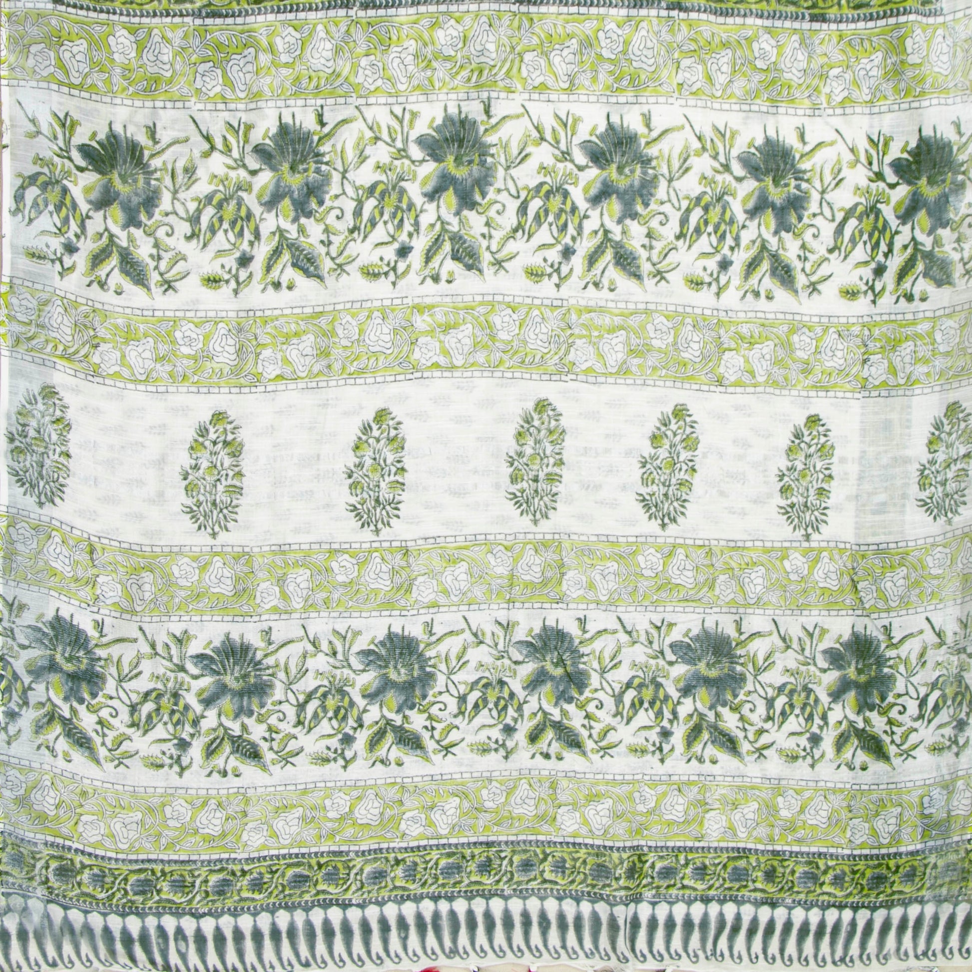 White Linen Saree With Silver Zari Border PL 2095 - Linen Sari - Panjavarnam PL 2095