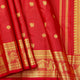 Red Kanchipuram Silk Saree For Festive Wear PV NYC 1937