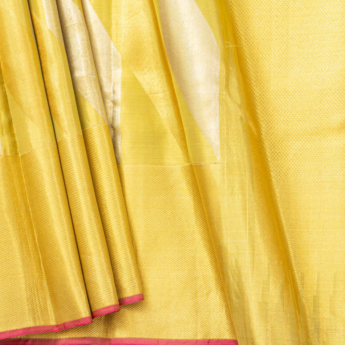 Gold Kanchipuram Tissue Silk Saree For Bridal Wear PV NYC 1946