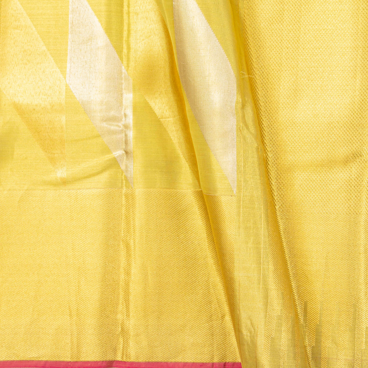 Gold Kanchipuram Tissue Silk Saree For Bridal Wear PV NYC 1946