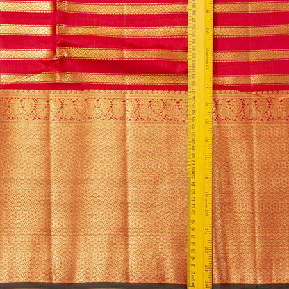 Red Kanchipuram Silk Saree For Wedding Wear PV NYC 2043