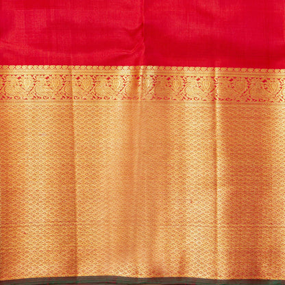 Red Kanchipuram Silk Saree For Wedding Wear PV NYC 2043
