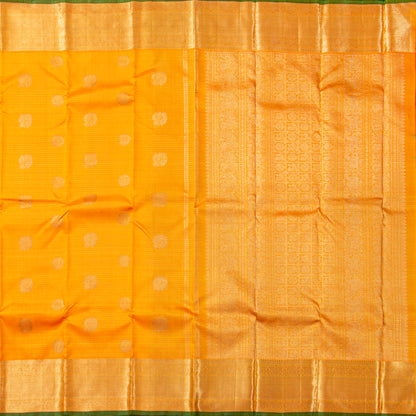 Yellow Kanchipuram Silk Saree For Festive Wear PV NYC 2002