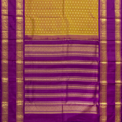 Mustard And Magenta Kanchipuram Silk Saree For Festive Wear PV NYC 1981