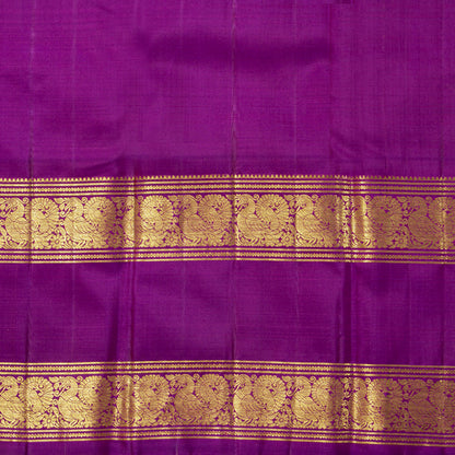 Mustard And Magenta Kanchipuram Silk Saree For Festive Wear PV NYC 1981