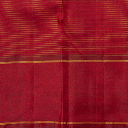 Manthulir Green And Red Kanchipuram Silk Saree For Festive Wear PV 2067