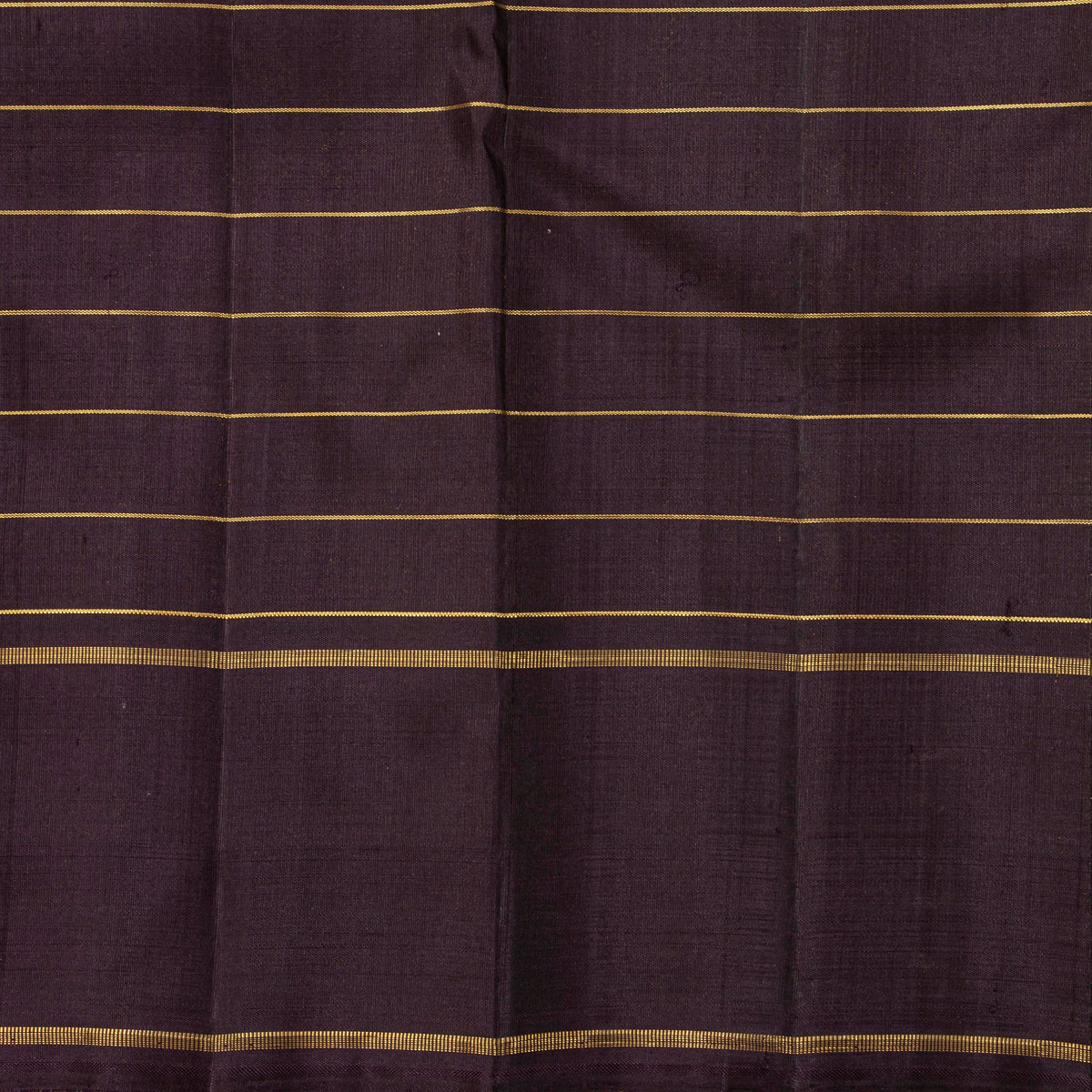 Grey And Brown Kanchipuram Silk Saree For Festive Wear PV 2069