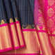 Blue And Pink Kanchi Silk Cotton Saree For Festive Wear VP SC 232