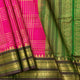 Pink And Green Kanchi Silk Cotton Saree For Festive Wear VP SC 234