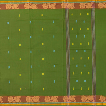 Green Chettinad Cotton Saree PV SK CC 227