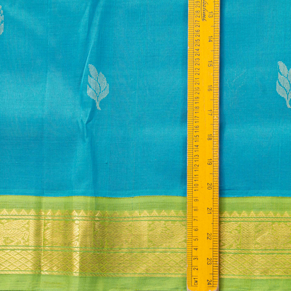 Blue And Green Kanchi Silk Cotton Saree For Festive Wear VP SC 199